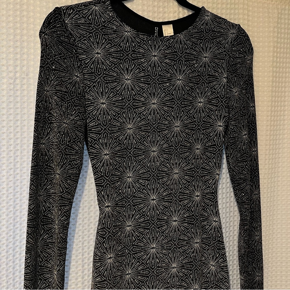 Black sequin cocktail dress